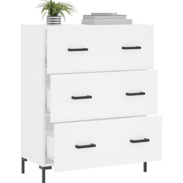 vidaXL Byråer>Skåp vit 69,5x34x90 cm konstruerat trä