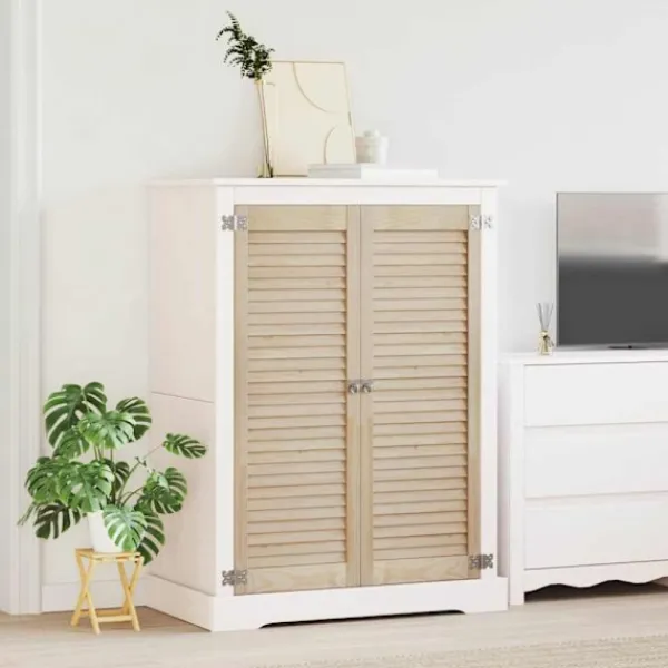 vidaXL Skåp>Skåpdörr 2 pcs Naturfärg 140.5 x 2 x 59.5 cm Massiv furu