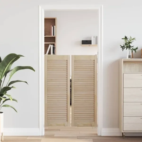 vidaXL Skåp>Skåpdörr 2 pcs Naturfärg 140.5 x 2 x 59.5 cm Massiv furu
