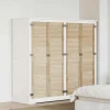 vidaXL Skåp>Skåpdörr 4 pcs Naturfärg 140.5 x 2 x 59.5 cm Massiv furu