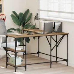 vidaXL Kontorsmöbler>Skrivbord Artisan Ek 139 x 139 x 75 cm Konstruerat trä