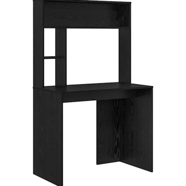 vidaXL Kontorsmöbler>Skrivbord med hylla Svart Ek 91 x 50 x 149 cm Konstruerat trä