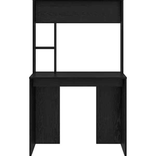 vidaXL Kontorsmöbler>Skrivbord med hylla Svart Ek 91 x 50 x 149 cm Konstruerat trä