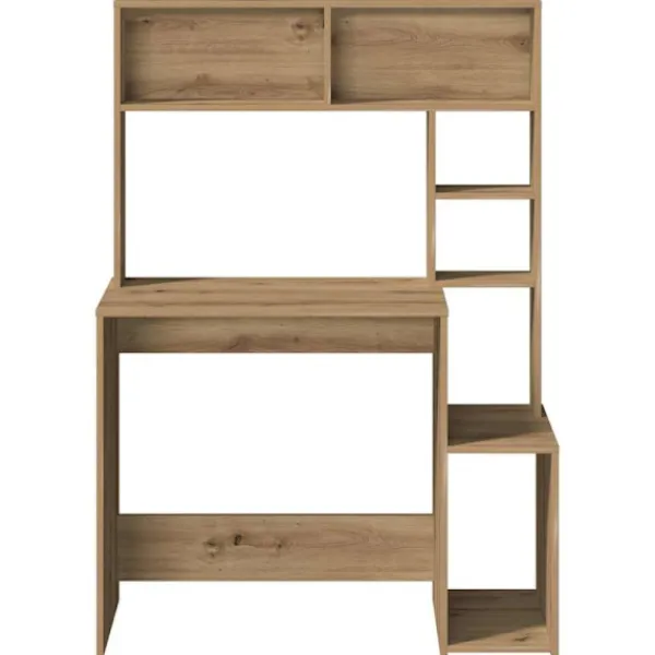 vidaXL Kontorsmöbler>Skrivbord med hyllor artisan ek 100x45x140 cm konstruerat trä