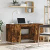 vidaXL Kontorsmöbler>Skrivbord rökfärgad ek 140x50x75 cm konstruerat trä