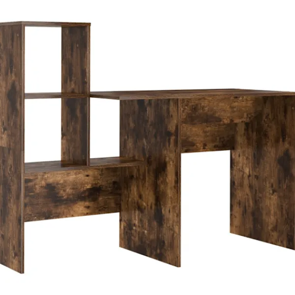 vidaXL Kontorsmöbler>Skrivbord Rökt ek 131,5 x 50 x 106,5 cm Konstruerat trä