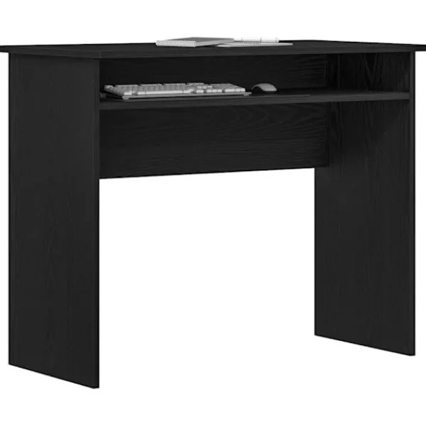 vidaXL Kontorsmöbler>Skrivbord svart ek 90x50x74 cm konstruerat trä
