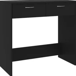 vidaXL Småbord>Skrivbord svart 80x40x75 cm konstruerat trä