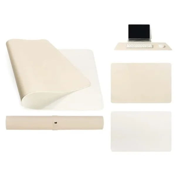 Kontorsmöbler>Skrivbordsunderlägg 80x40cm PU Läder Beige