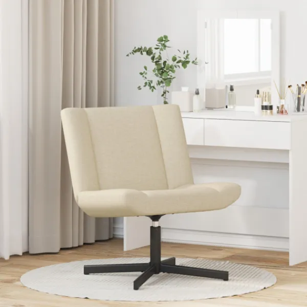 vidaXL Kontorsmöbler>Skrivstol Kräm 63 x 75 x 76 cm tyg