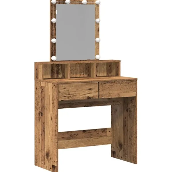 vidaXL Sminkbord>Sminkbord Gammalt trä 80 x 41 x 144,5 cm Konstruerat trä