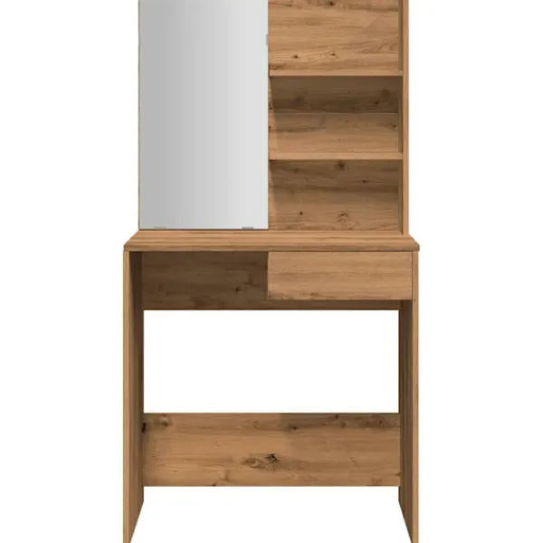 vidaXL Sminkbord>Sminkbord med spegel artisan ek 74,5x40x141 cm