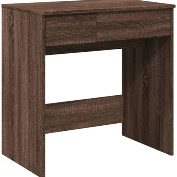 vidaXL Sminkbord>Sminkbord med spegel brun ek 73x46,5x120 cm