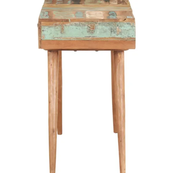 vidaXL Sminkbord>Sminkbord med spegel 112x45x76 cm massivt återvunnet trä
