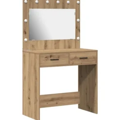vidaXL Sminkbord>Smyckebord Artisan Ek 78,5 x 41 x 135 cm Konstruerat trä