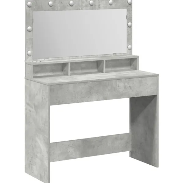 vidaXL Sminkbord>Smyckebord Betonggrå 100 x 41 x 135 cm Konstruerat trä