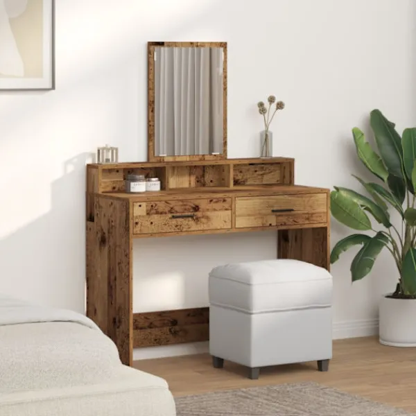 vidaXL Sminkbord>Smyckebord Gammalt trä 100 x 41 x 140 cm Konstruerat trä