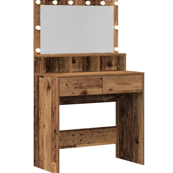 vidaXL Sminkbord>Smyckebord Gammalt trä 80 x 41 x 134,5 cm Konstruerat trä
