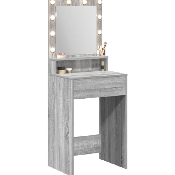 vidaXL Sminkbord>Smyckebord Grå Sonoma 50 x 41 x 135 cm Konstruerat trä