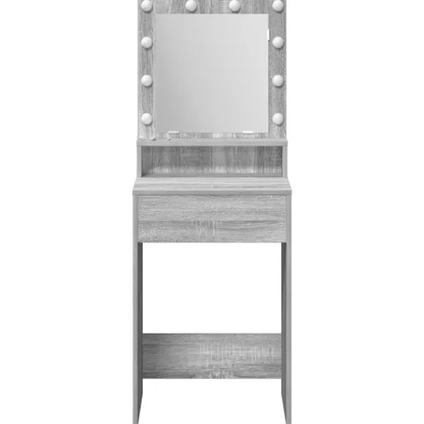 vidaXL Sminkbord>Smyckebord Grå Sonoma 50 x 41 x 135 cm Konstruerat trä