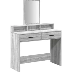vidaXL Sminkbord>Smyckebord Grå Sonoma 100 x 41 x 140 cm Konstruerat trä