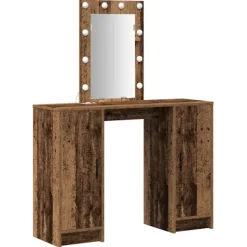 vidaXL Sminkbord>Smyckebord med lagring Brun 102 x 33 x 135 cm Konstruerat trä
