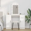 vidaXL Sminkbord>Smyckebord med lagring Vit 102 x 33 x 135 cm Konstruerat trä