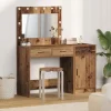 vidaXL Sminkbord>Smyckebord med låda 2 pcs Brun 40 x 41 x 75 cm Konstruerat trä