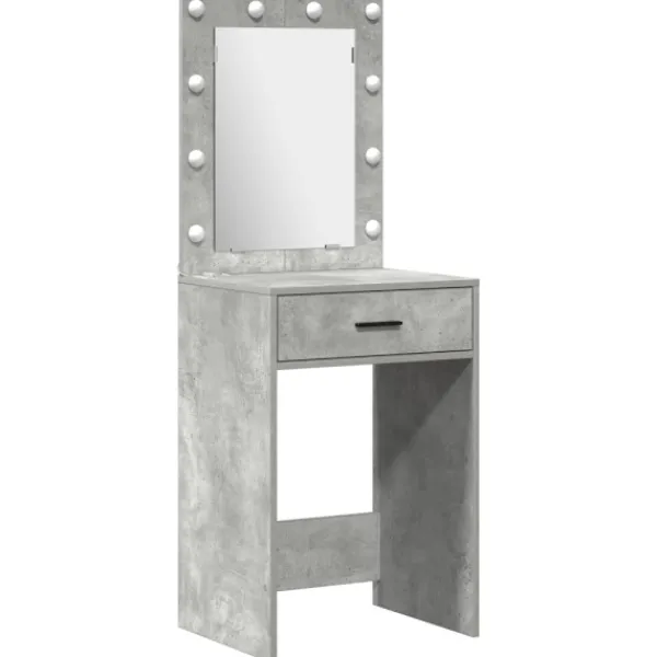 vidaXL Sminkbord>Smyckebord med låda 2 pcs Grå 50 x 41 x 135 cm Konstruerat trä