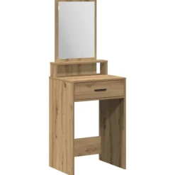 vidaXL Sminkbord>Smyckebord med låda Artisan Ek 50 x 41 x 140 cm Konstruerat trä