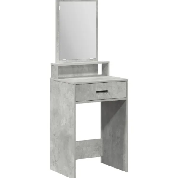 vidaXL Sminkbord>Smyckebord med låda Betonggrå 50 x 41 x 140 cm Konstruerat trä