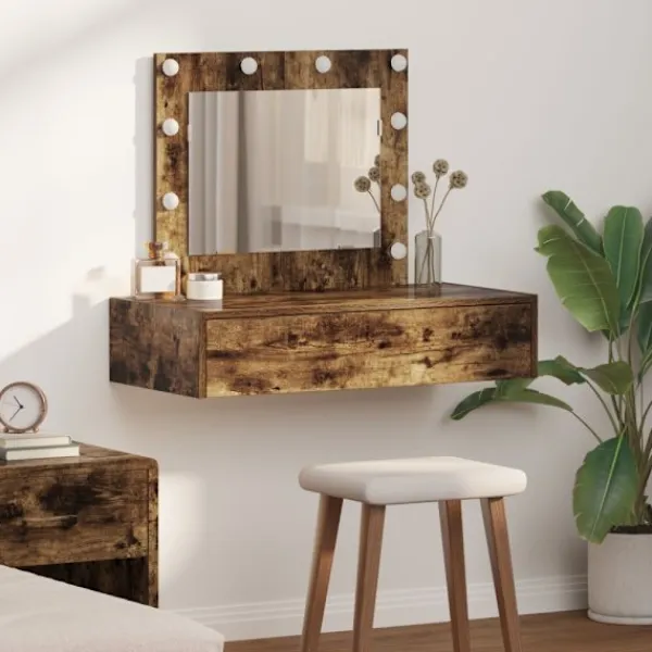 vidaXL Sminkbord>Smyckebord med låda Brun 83 x 40 x 70 cm Konstruerat trä