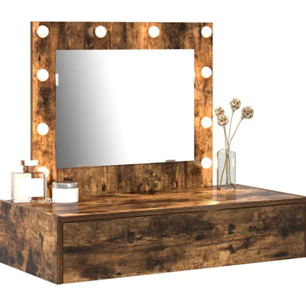 vidaXL Sminkbord>Smyckebord med låda Brun 83 x 40 x 70 cm Konstruerat trä