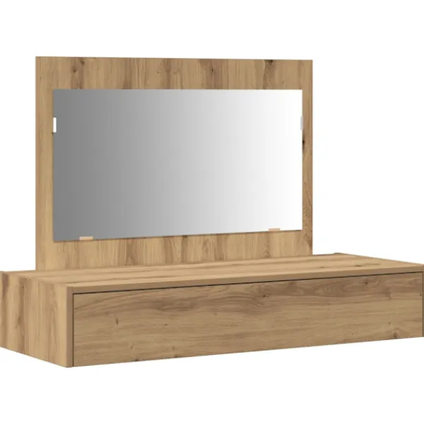 vidaXL Sminkbord>Smyckebord med låda Brun 100 x 40 x 70 cm Konstruerat trä