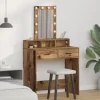 vidaXL Sminkbord>Smyckebord med låda Brun 79 x 41 x 140 cm Konstruerat trä
