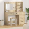 vidaXL Sminkbord>Smyckebord med låda Brun 78.5 x 41 x 135 cm Konstruerat trä