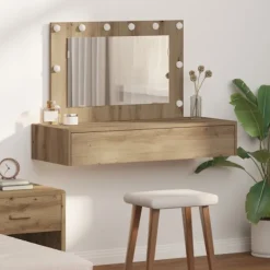 vidaXL Sminkbord>Smyckebord med låda Brun 100 x 40 x 70 cm Konstruerat trä