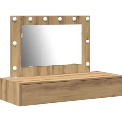 vidaXL Sminkbord>Smyckebord med låda Brun 100 x 40 x 70 cm Konstruerat trä