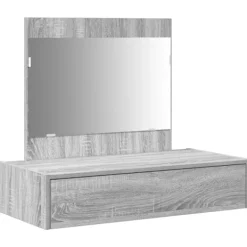 vidaXL Sminkbord>Smyckebord med låda Grå 83 x 40 x 70 cm Konstruerat trä