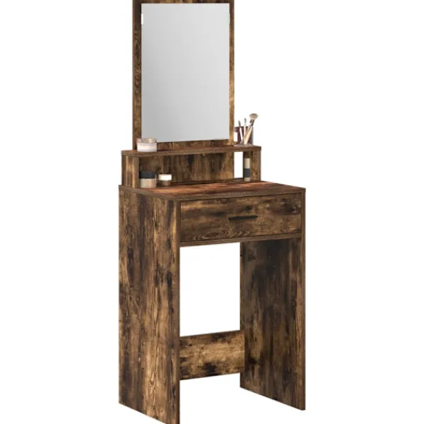 vidaXL Sminkbord>Smyckebord med låda Rökt ek 50 x 41 x 140 cm Konstruerat trä