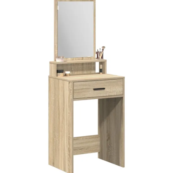 vidaXL Sminkbord>Smyckebord med låda Sonoma-ek 50 x 41 x 140 cm Konstruerat trä