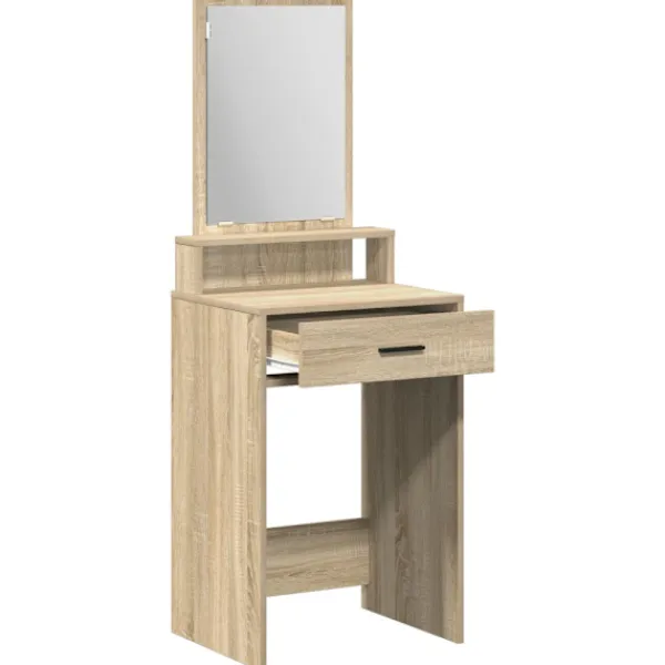 vidaXL Sminkbord>Smyckebord med låda Sonoma-ek 50 x 41 x 140 cm Konstruerat trä