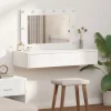 vidaXL Sminkbord>Smyckebord med låda Vit 100 x 40 x 70 cm Konstruerat trä