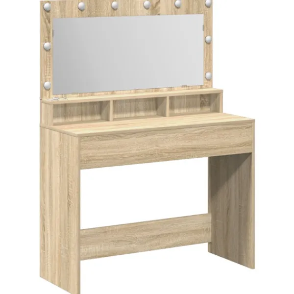 vidaXL Sminkbord>Smyckebord Sonoma-ek 100 x 41 x 135 cm Konstruerat trä