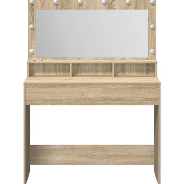 vidaXL Sminkbord>Smyckebord Sonoma-ek 100 x 41 x 135 cm Konstruerat trä