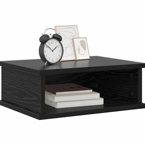 vidaXL Sängar>Sängbord Svart Ek 40 x 31 x 15 cm Konstruerat trä