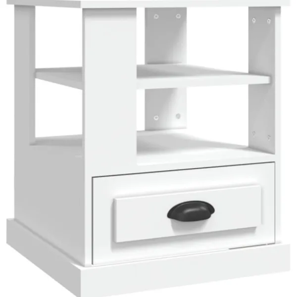 vidaXL Sängar>Sängbord vit 50x50x60 cm konstruerat trä