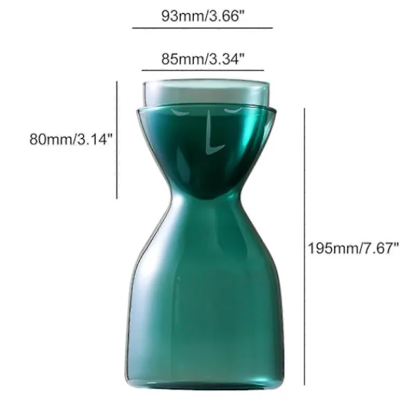 Matgrupper>Sängbordskaraffset med Tumblerglas, 1000ml/35oz Mrs. Night Set Vattenkaraff för Sovrum Nattduksbord eller Kök