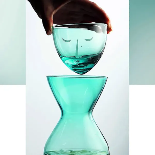 Matgrupper>Sängbordskaraffset med Tumblerglas, 1000ml/35oz Mrs. Night Set Vattenkaraff för Sovrum Nattduksbord eller Kök