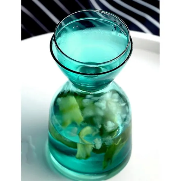 Matgrupper>Sängbordskaraffset med Tumblerglas, 1000ml/35oz Mrs. Night Set Vattenkaraff för Sovrum Nattduksbord eller Kök